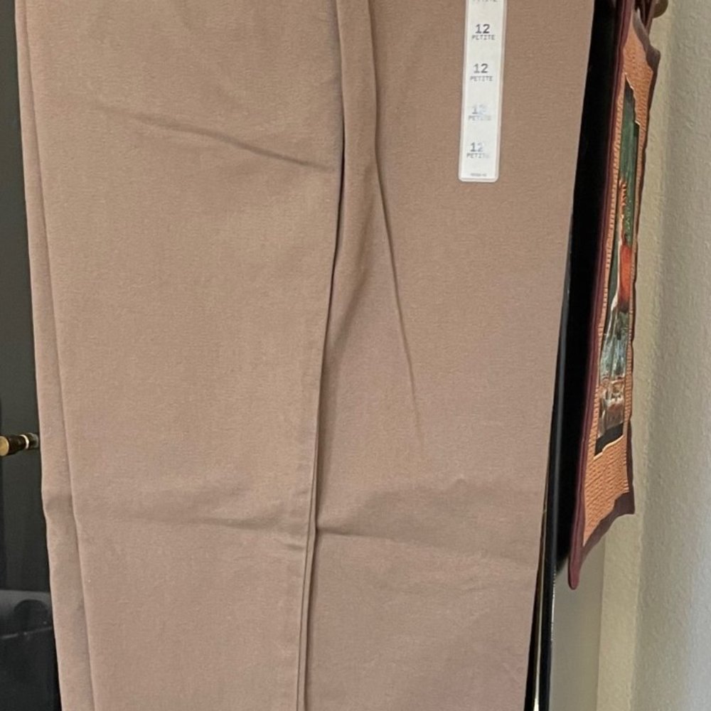 NWT Med Brown (Taupe) Ladies Lee Casuals 12 Petite